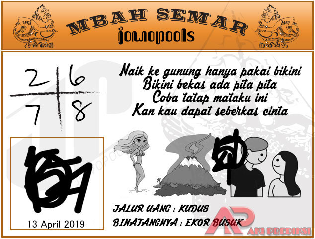 Syair HK Mbah Semar 13 April 2019