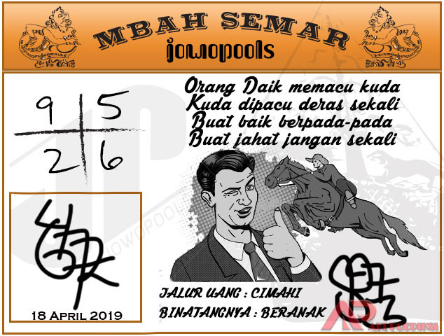 Syair HK Mbah Semar 18 April 2019