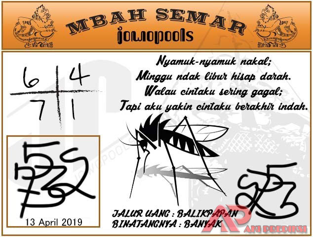 Syair SD Mbah Semar 13 April 2019
