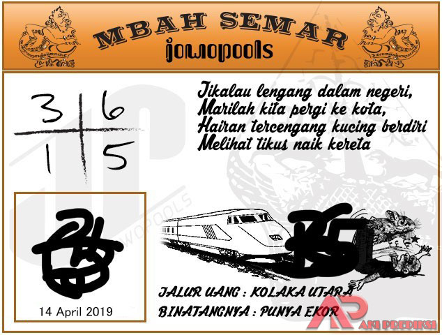 Syair SD Mbah Semar 14 April 2019